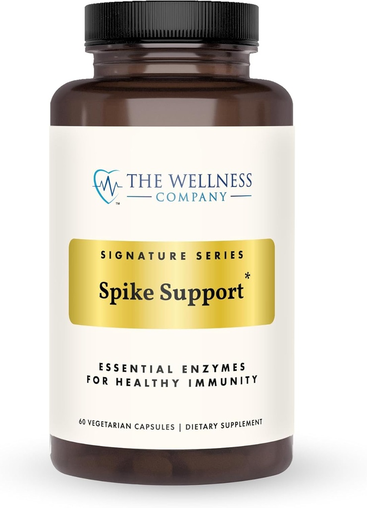 The Wellness Company Spike Support - Detox, Immune Health, Blood Flow, Anti-Clotting - Nattokinase, Dandelion Root, & Black Sativa | 60ct (1 Month Supply) 2