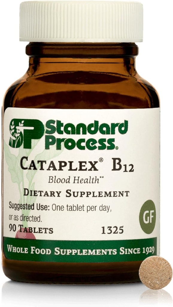 Standard Process Cataplex B12 - Vitamin B12 Supplement for Blood Health Support & Nervous System Function - B12 Vitamin Supplement for Well-Being - Gluten-Free, Non-Dairy & Non-Soy - 90 Tablets 2