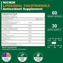 1200MG Vitamin E Tocotrienols Liposomal Tocotrienols Supplement with Phosphatidylcholine, 95% Delta-tocotrienols and 5% Gamma-tocotrienols, High Absorption for Heart, Brain Function 120 Capsules 3