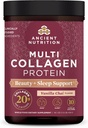 Ancient Nutrition Collagen Powder Protein, Multi Collagen Protein Beauty + Sleep with Vitamin C, Vanilla Chai, Hydrolyzed Collagen Peptides Supports Skin and Nails, Sleep, 16.1oz 2