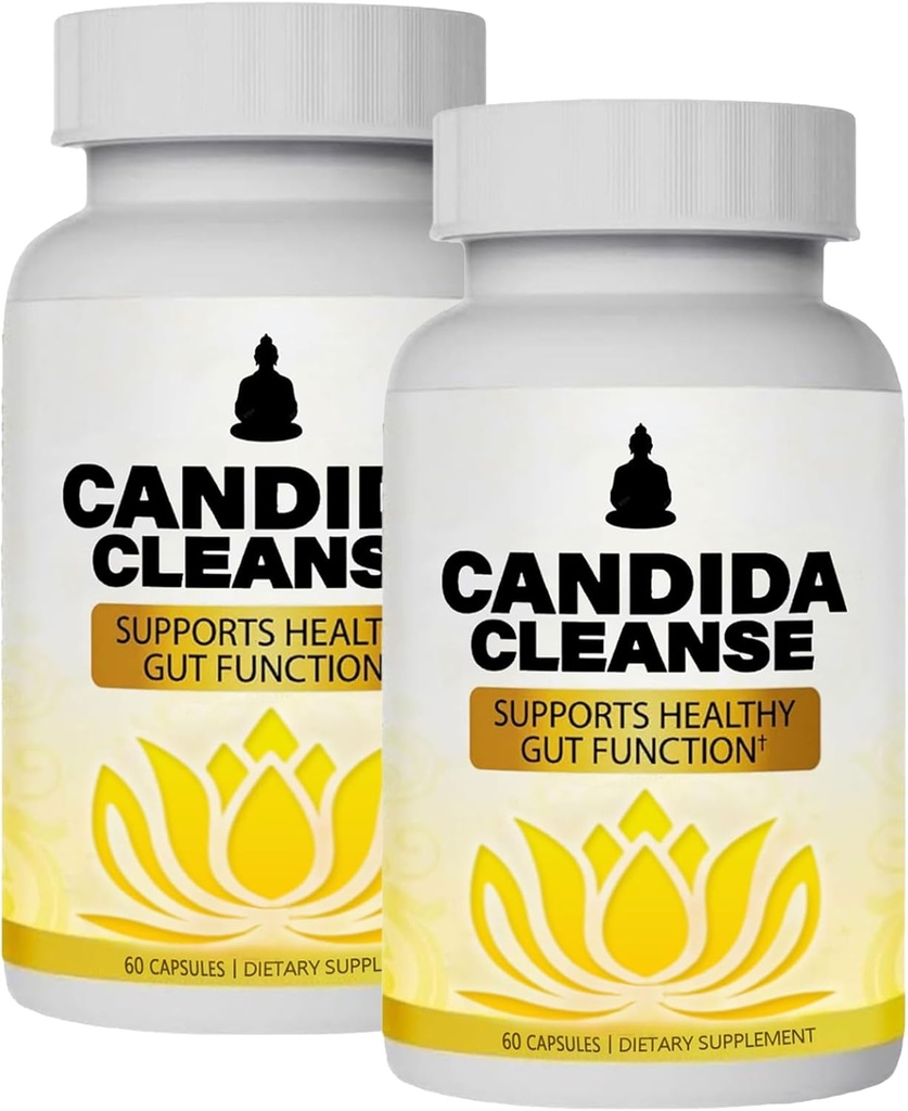 CandiFresh Candida Cleanse - Gut & Colon Support, Natural Herbal Formula, Include Oregano Leaf, Wormwood, Black Walnut, Caprylic Acid-1, 60 Capsules (2) 2