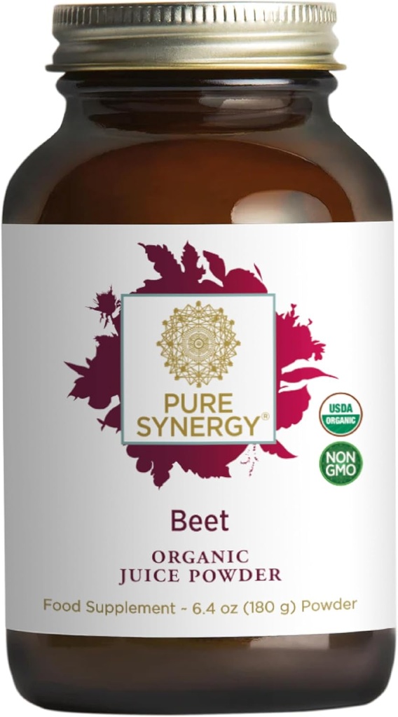 PURE SYNERGY Organic Beet Juice Powder | Pre-Workout Supplement | Organic Beet Root Juice Powder | for Healthy Circulation, Exercise, and Detoxification (6.4 oz.) 5