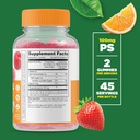 Lifeable Prebiotic Fiber Kids + Phosphatidylserine (PS) Kids, Gummies Bundle - Great Tasting, Vitamin Supplement, Gluten Free, GMO Free, Chewable Gummy 4