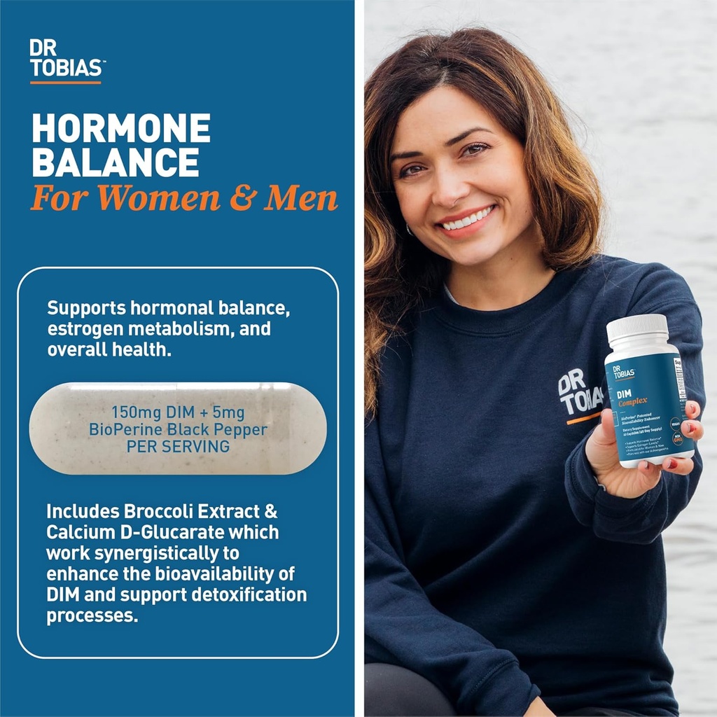 Dr. Tobias Lung Health & DIM Complex Supports Lung Cleanse & Detox Formula, Estrogen Detox & Balance Complex, for Men & Women, Non-GMO 4