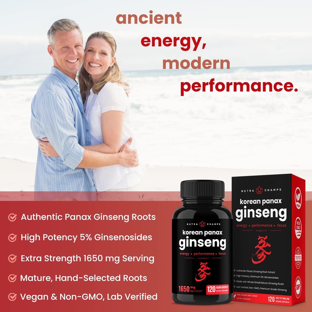NutraChamps Korean Ginseng Capsules and Tribulus Capsules 2 Pack Bundle 5
