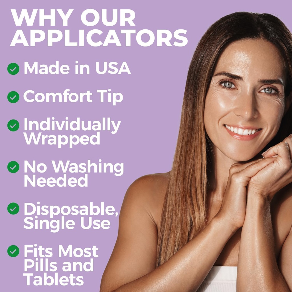 NewLife Naturals Disposable Plastic Vaginal Suppository Applicators - Fits Most Boric Acid Suppositories, Pills, Tablets, and Size 0 and 00 Capsules - pH Balance and Feminine Health - Pack of 16 4