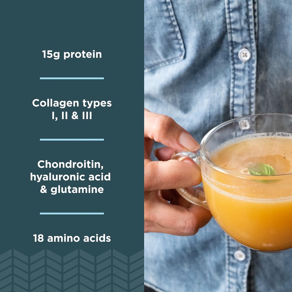 Bone Broth Protein Powder by Ancient Nutrition, Chicken Soup Packets, Grass-Fed Chicken and Beef Bone Broth Powder, 15g Protein Per Serving, Supports a Healthy Gut, 7 Ct 4