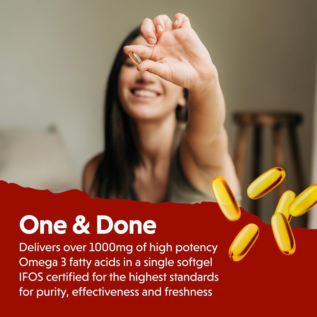 Barlean's Ideal Omega 3 Nutritional Supplement Softgels with 1,000mg EPA/DHA for Heart, Mind, and Mood - Certified Sustainable Seafood, Pharmaceutical Grade - 30-Count 4