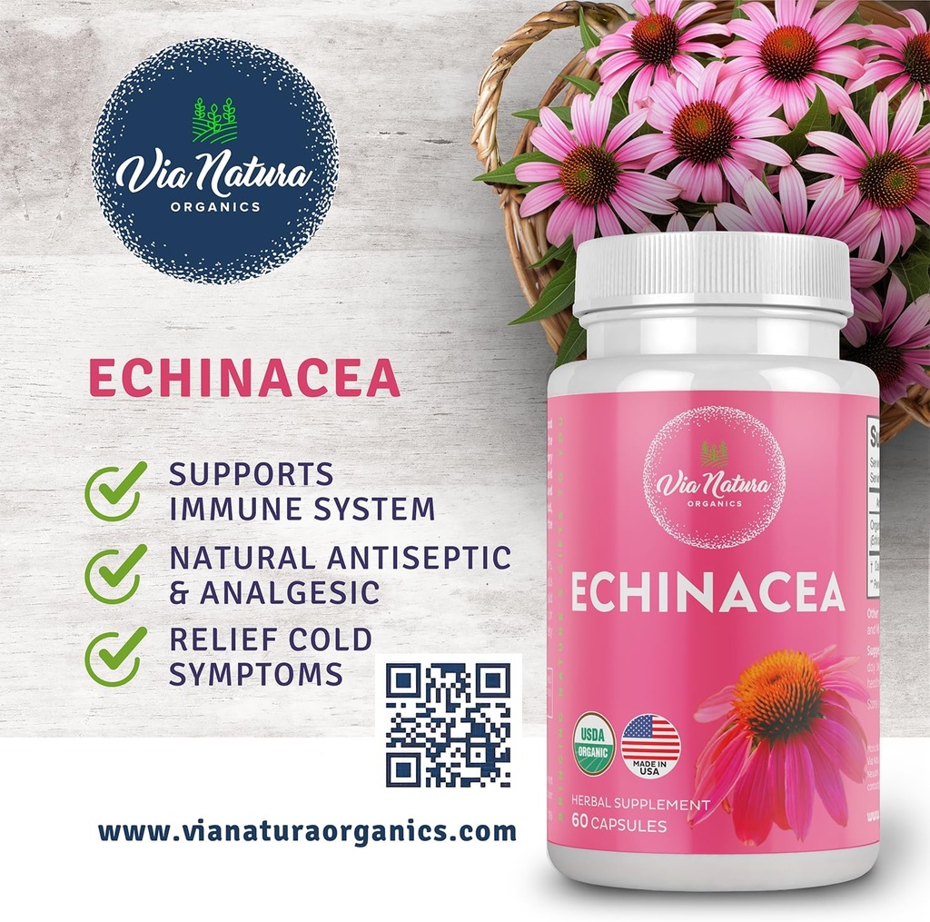 Echinacea Supplement | Natural & Organic | 60 Capsules 4