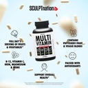 Sculpt Nation by V Shred Multivitamin - Daily Multivitamin for Women and Men with Zinc, Vitamin C, and Copper, Nutritional Support with One Serving of Fruit and Veggies - 60 Capsules 3