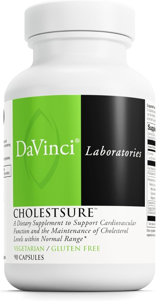 DAVINCI Labs CholestSure Supplement - Supports Cardiovascular Function - Helps Maintain Healthy Cholesterol Levels in a Normal Range - with CoQ10 - Gluten Free - 90 Vegetarian Capsules 2