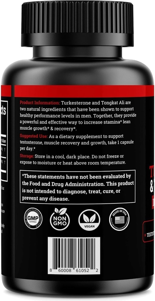 Black Forest Turkesterone Tongkat Ali Supplement 1000mg per Serving (Max Purity 95%) Turkesterone Supplement for Men (Tongkat Ali for Men Longjack 200:1) Similar to Tongkat Ali Fadogia Agrestis 4
