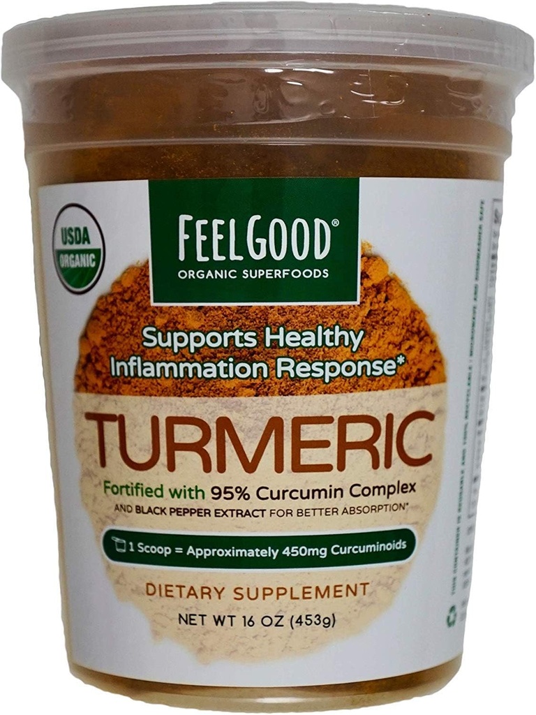 Feel Good USDA Organic Turmeric Powder, 16 Ounces 2