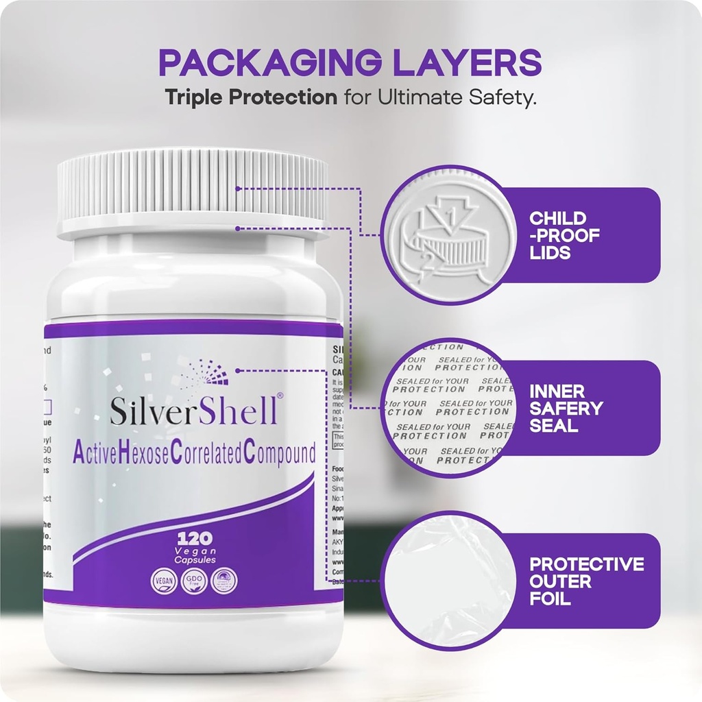 Active Hexose Correlated Compound Supplements – 120 Vegan Caps, 500mg – Organic Shiitake Mushroom Extract Supplement Capsules for Immune Support & Natural Immune Booster – Non-GMO & Gluten-Free 5
