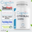 Teaveli Cognizin Citicoline- 500mg CDP Choline Capsules- Clinically Studied Brain Supplement to Support Clarity, Concentration and Memory – Most Bioavailable Form of Choline Supplements - 30 Servings 6