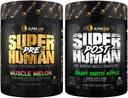 ALPHA LION Superhuman Pre Workout Powder & Post Workout Recovery Bundle, Sustained Energy & Focus + Lean Muscle Growth, Strength & Volume (Muscle Melon & Gainy Smith Apple) 2