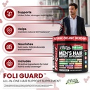 Hair Growth Supplement For Men | Biotin Hair Vitamins Collagen Pumpkin Seed Saw Palmetto Iron Ginseng Bamboo Silica Rosemary Peppermint Keratin Selenium Iodine Flaxseed Horsetail Vitamin A C D3 E B12 6