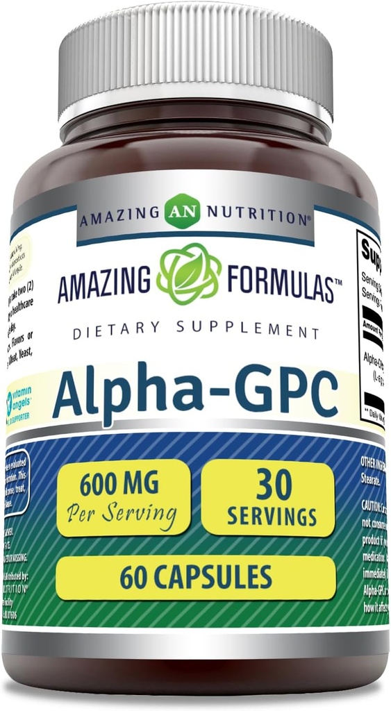 Amazing Formulas Alpha GPC Supplement | 600 Mg Per Serving | 60 Capsules | Non-GMO | Gluten Free | Made in USA 2