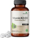 Futurebiotics Vitamin K2 (MK7) with D3 Supplement - Non-GMO Formula - 5000 IU Vitamin D3 & 90 mcg Vitamin K2 MK-7, 250 Vegetarian Capsules 2