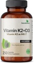Futurebiotics Vitamin K2 (MK7) with D3 Supplement - Non-GMO Formula - 5000 IU Vitamin D3 & 90 mcg Vitamin K2 MK-7, 250 Vegetarian Capsules 6