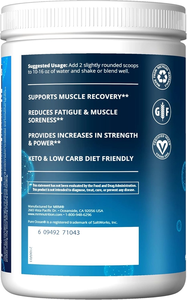 MRM Nutrition Reload BCAA+G Post-Workout Recovery | Watermelon Flavored | 9.6g Amino Acids | with CarnoSyn® | Muscle Recovery | Keto Friendly | 26 Servings 4