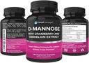D Mannose Capsules with 600mg D-Mannose Powder Per Cap - with Added Cranberry and Dandelion Extract to Aid in Bladder, Urinary Tract and UTI Support - 120 Veggie Caps 5