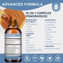 Magnesium Glycinate Liquid Drop - Triple Absorption Supplement to Support Nerves, Sleep, Calm, Heart, Muscles * -Sugar-Free with Potassium, L-Theanine, Sea Moss，Vitamin B,C,D3, K2-1Pack 3