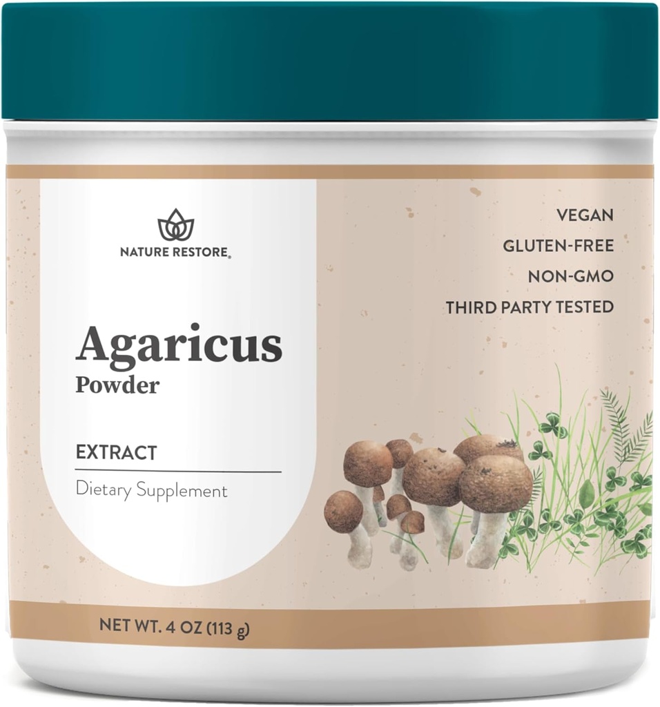 Nature Restore Agaricus Blazei Murill Extract Mushroom Powder, 4 Ounces, 40% Polysaccharides, Non GMO, Gluten Free 2