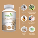 Organic Ashwagandha - Max Strength 1300MG Vegan Capsules - 100% Pure Non GMO Root Powder with Natural Black Pepper 60CT 4