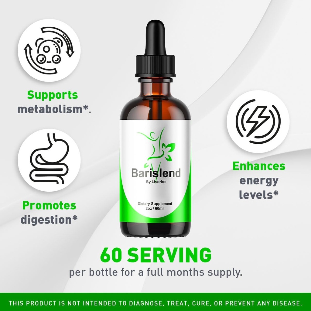 (2 Pack) Barislend Drops, Barislend Liquid, Official Barislend Liquid Drops, Barislends Advanced Liquid Drop Formula, Barislend Drop Supplement Premium Liquid Supplement Support, 2 Bottles For 2 Month 3