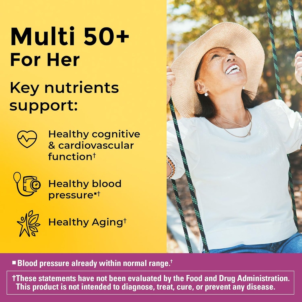 Nature Made Multivitamin For Women 50+ No Iron, Multivitamins for Women 50 Plus, Daily Nutritional Support, Nature Made Multi Vitamins, 90 Tablets, 90 Day Supply 3