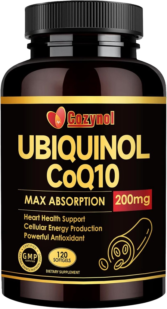 Ubiquinol CoQ10-200mg-Softgels with Vitamin E & Omega 3, High Absorption Coenzyme Q10 Support Heart Health & Energy-Production Powerful-Antioxidant, 120 Counts 2