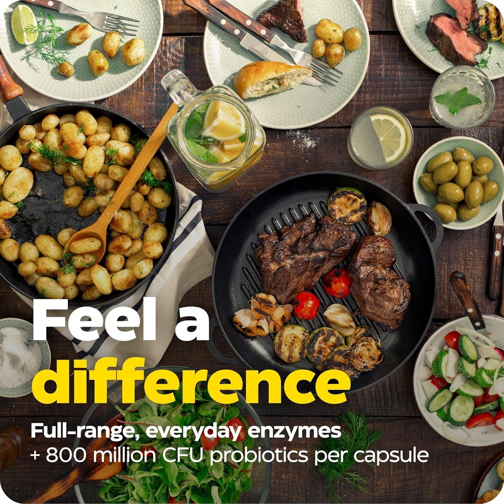 Enzymedica, Digest Complete + Probiotics, Gentle Digestive Enzymes with 400 Million CFU Active Cultures per Capsule, 30 Capsules 4