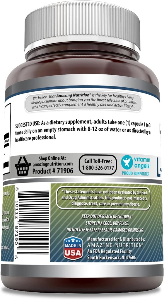 Amazing Formulas L-Glutamine Amino Acid Supplement | 800 Mg Per Serving | 180 Capsules | Non-GMO | Gluten Free | Made in USA 4
