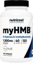 Nutricost myHMB Capsules 1,500MG Calcium HMB Per Serving, 120 Capsules, 40 Servings - Performance Line, Calcium B-Hydroxy B-Methylbutyrate Monohydrate 2