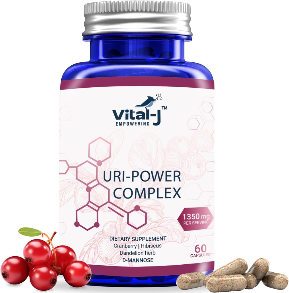 4-IN-1 URI POWER COMPLEX 1350mg - D Mannose, Cranberry, Hibiscus, and Dandelion Herb - Naturally Cleanse the Bladder and Urinary Tract 60 capsules – Specialized Approach for UTI Avoidance 2