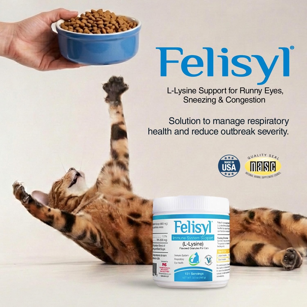 Felisyl Immune System Support(L-Lysine) Granules for Cats 3.5oz(100g) 3