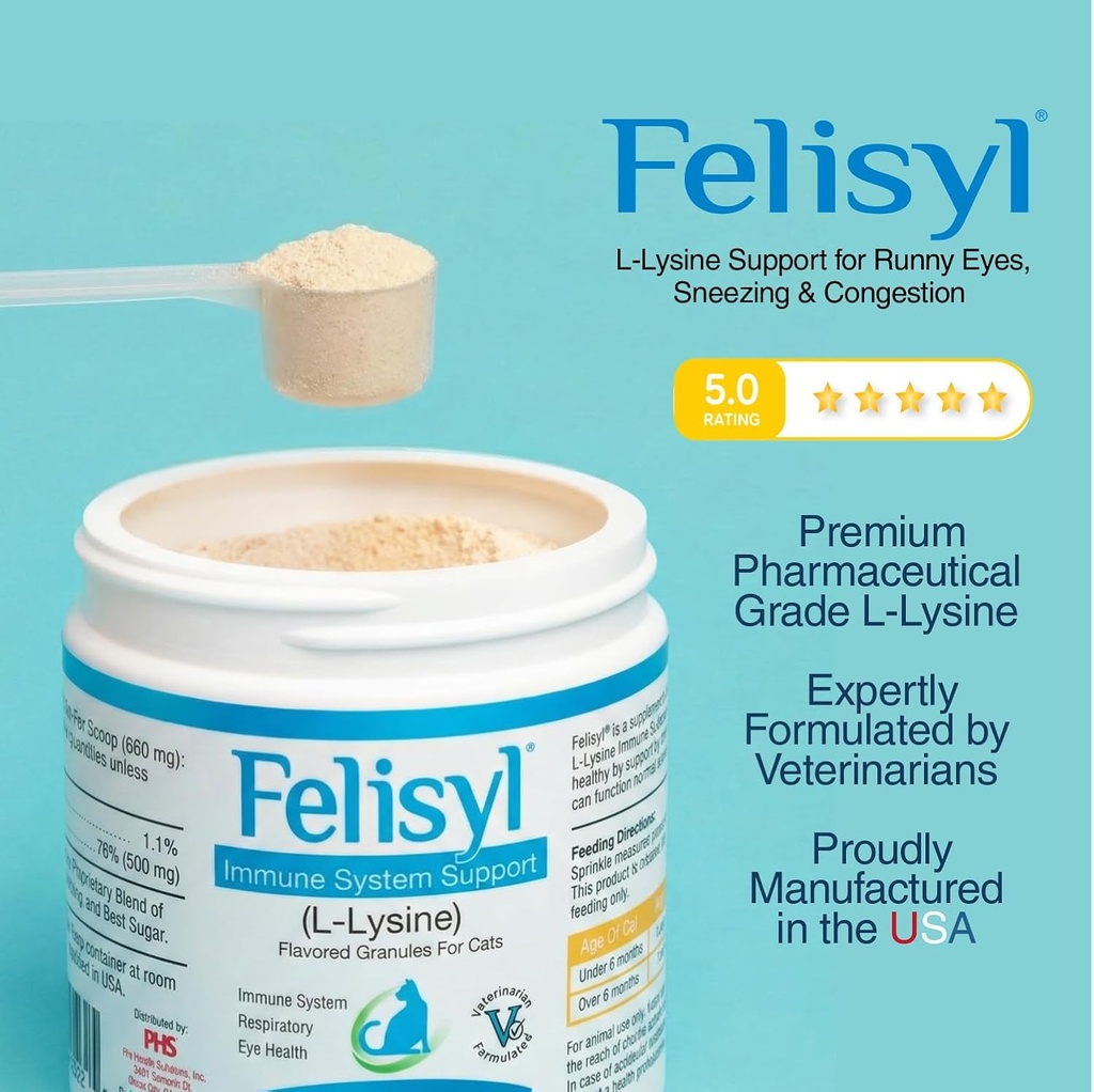 Felisyl Immune System Support(L-Lysine) Granules for Cats 3.5oz(100g) 4