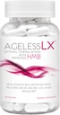 AgelessLX Supplement Capsule for Women with HMB + Hydrasilk Eye Cream 0.5 OZ + Bright Glow Face Serum 1 Fl OZ for Women Bundle 3