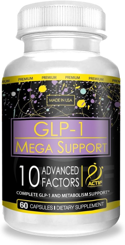 ACTIF GLP-1 Mega Support with 10 Advanced Weight Factors and Probiotics, GLP-1 Activator and Metabolism Support, Non GMO, Made in USA, 60 Count 2