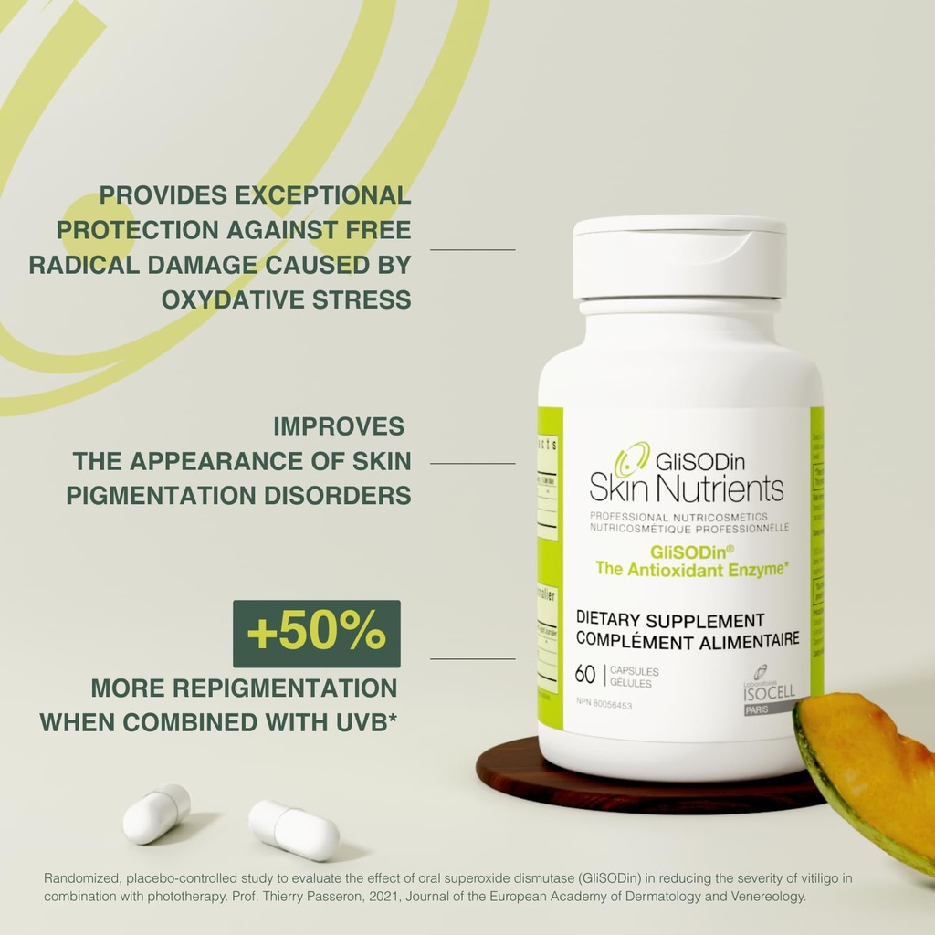 GliSODin Skin Nutrients The Antioxidant Enzyme - Reduces Oxidative Stress - 60 Capsules – 1 Month Supply 5