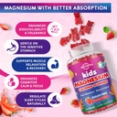 Magnesium Gummies for Kids - Magnesium Glycinate Gummies with L-Theanine, Chamomile, Licorice, Vitamin B6, D for Kids & Adults Sleep, Stress, Muscle Relief & Nerve Bone - Sugar Free Strawberry 60ct 4