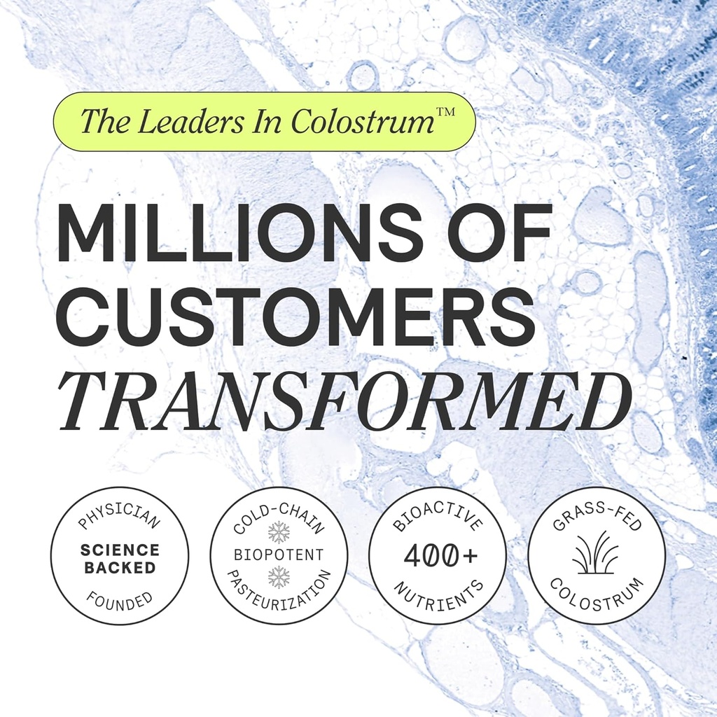 ARMRA Colostrum™ Premium Powder, Grass Fed, Gut Health Bloating Immunity Skin & Hair, Contains 400+ Bioactive Nutrients, Keto, Gluten & Fat Free (Blood Orange Bundle | 90 Servings) 3