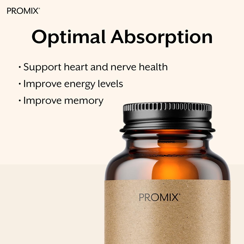 Promix Nutrition Vitamin B12 Supplement - 1000mcg as Methylcobalamin - Gut friendly - 90 count 4