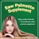 Saw Palmetto Supplement, Saw Palmetto Extract 750mg, with Lycopene, Pumpkin Seed Powder, for Men and Women,Non-GMOs & Gluten, Vegan, 90 Count Capsules（Pack of 2） 4
