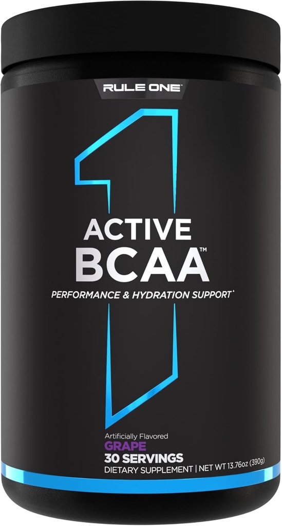 Rule 1 Active BCAA - Performance, Hydration, and Recovery Support with 5g BCAAs + Electrolytes, L-Glutamine, and Citrulline (30 Servings, Grape) 2