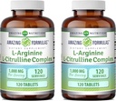 Amazing Formulas L-Arginine/L-Citrulline Complex 1000mg 120 Tablets Supplement| Non-GMO | Gluten Free | Made in USA 5