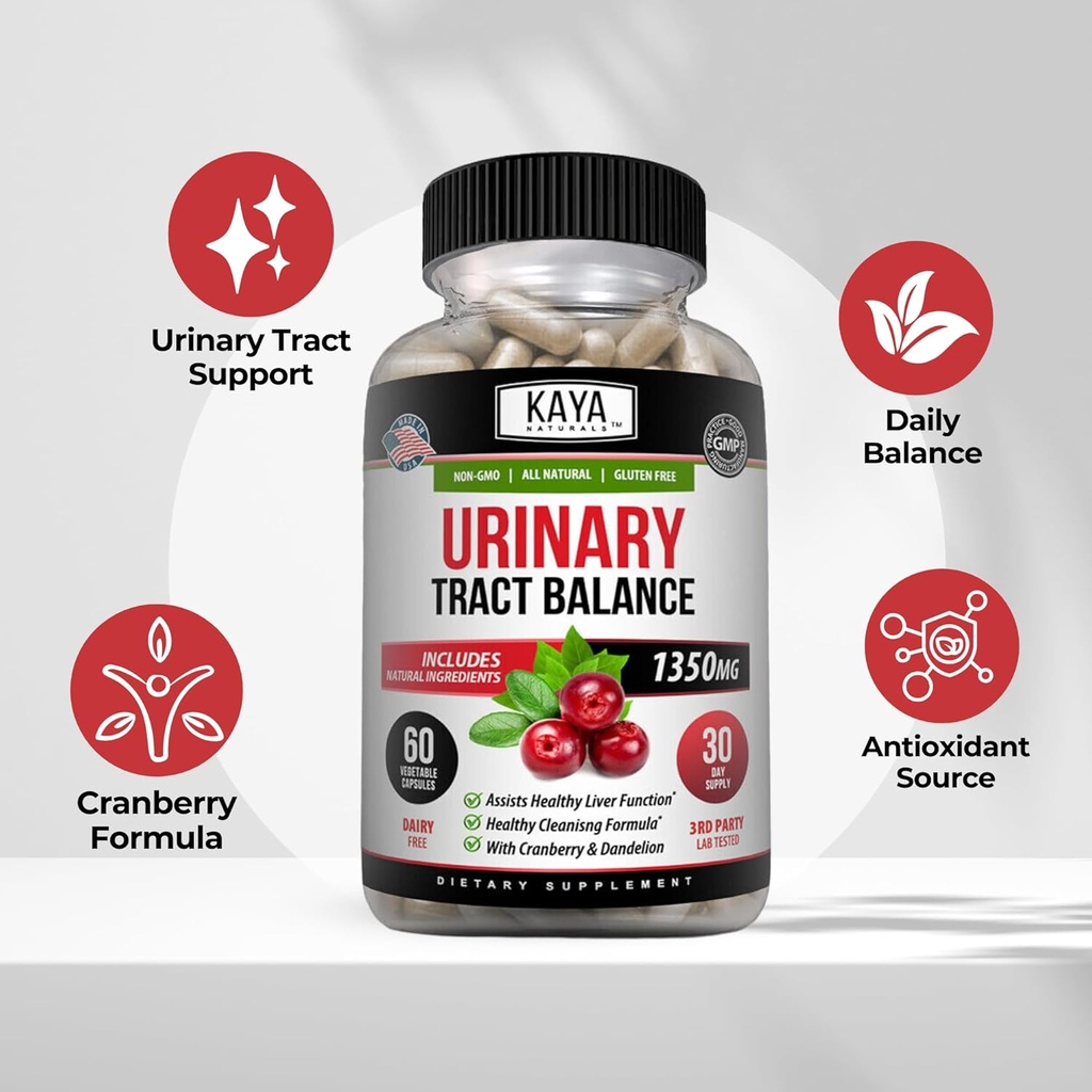 Kaya Naturals - D-Mannose - Urinary Tract UT Cleanse & Bladder Health - Made with Cranberry, Hibiscus & Dandelion Root - D Mannose Capsules Cranberry Supplement - 60 Veggie Capsules 5