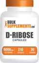 BulkSupplements.com D-Ribose Capsules - Ribose Supplement, for Energy Support - Gluten Free, 7 Capsules per Serving (5000mg), 210 Count (Pack of 1) 2