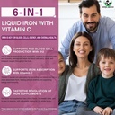 Iron Supplement for Women with Vitamin C,6-in-1 Liquid Supplement w/Vitamin B12,Vitamin B6,High Absorption Liquid Iron Drops for Red Blood Cells & Immune Support,Non-GMO, Gluten Free 5